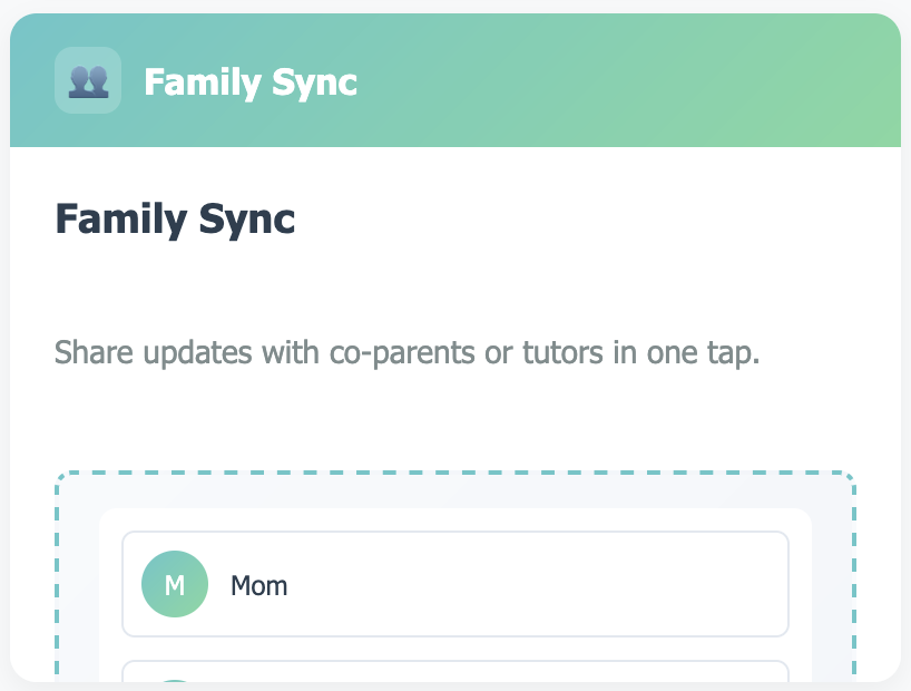 Family Sync Interface