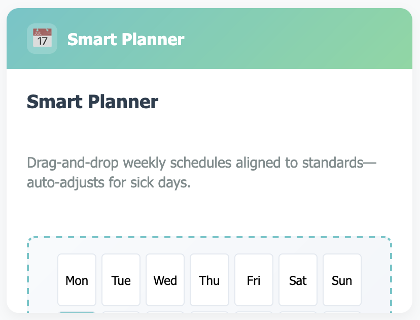 Smart Planner Dashboard